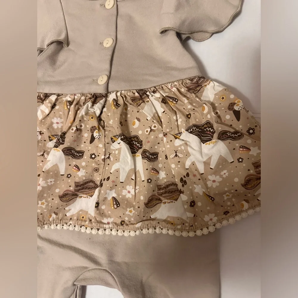 Ricrac & Ruffles Skirted Unicorn Romper